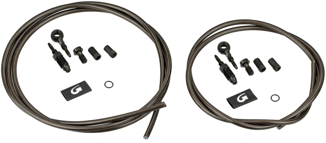 Stahlflexleitungskit VR + HR XTR/XT/SLX/Zee/Magura Gust.M/HayesStroker 3 Stahlflexleitungskit VR + HR XTR/XT/SLX/Zee/Magura Gust.M/HayesStroker