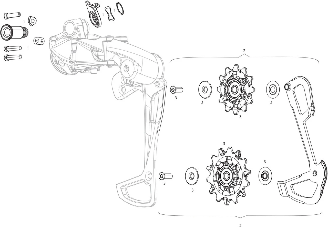 SRAM Ersatzteile GX Eagle 1x12 Schaltwerk 3 SRAM Ersatzteile GX Eagle 1x12 Schaltwerk